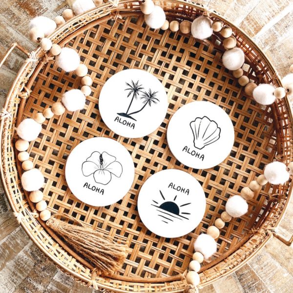 Palm + Petal -  Coaster 4 Pack - Coastal Online